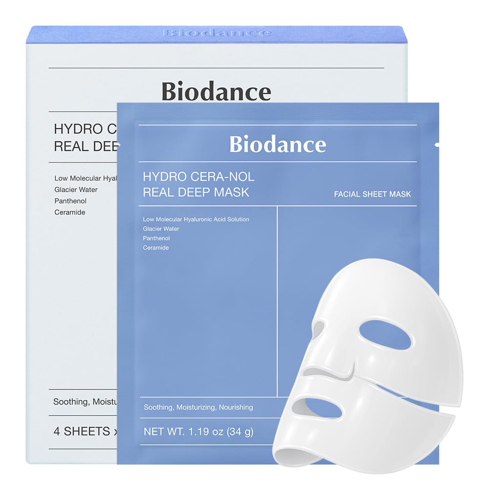 BIODANCE Hydro Cera-nol Real Deep Mask, Overnight Hydrogel Mask, Hydrating Facial Mask For Sensitive Skin, Redness Reducing & Quick Soothing Effect, Korean Skincare, Stocking Stuffers |